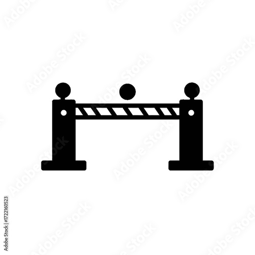Security barrier Simple black silhouette Access control system Entry point