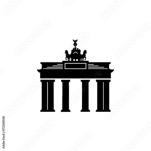 Brandenburg gate Silhouette Landmark Berlin Germany Travel Destination Historic Architecture