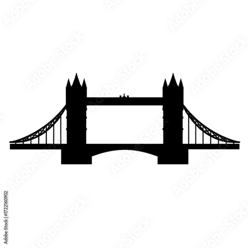 Tower bridge Silhouette black and white London landmark