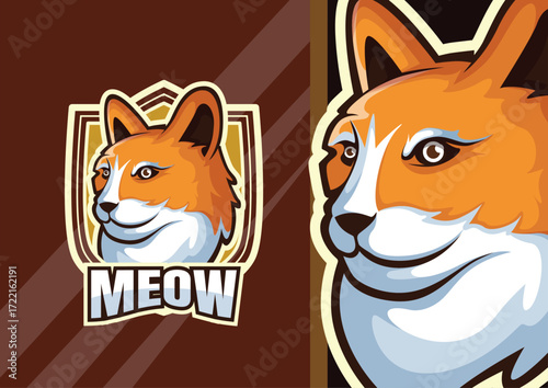 Cat Esport Mascot Logo Illustration