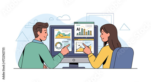 Business intelligence ai powered data analysis dashboard with team collaboration and insights for growth