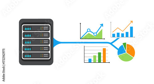 Data analytics and server visualization for business intelligence and performance monitoring and reporting tool