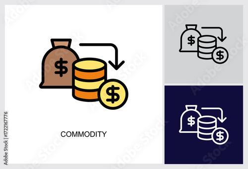 Commodity icon Multi Style Vector Illustration 