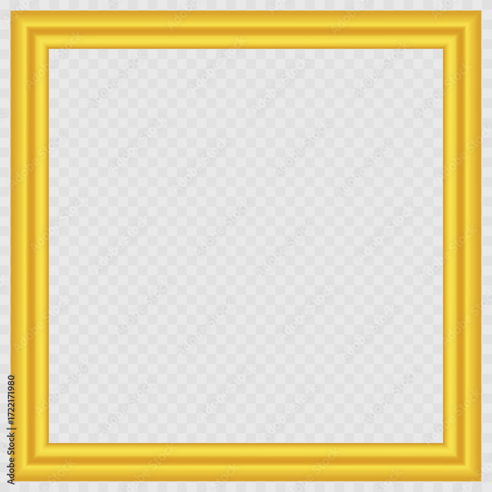 Fototapeta premium Squared golden vintage textured wooden frame for your design. Vintage cover. Place for text. Vintage antique gold beautiful frames for paintings or photographs. Template vector illustration.