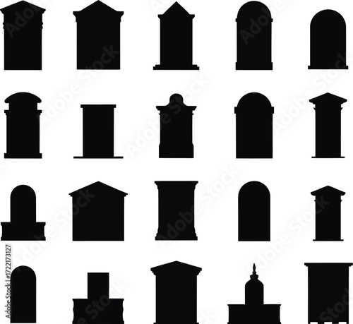Minimalist Architecture Icons, Clean Vector Building Symbols for Construction, Real Estate, Urban Planning, High-Quality Design for Professional Projects