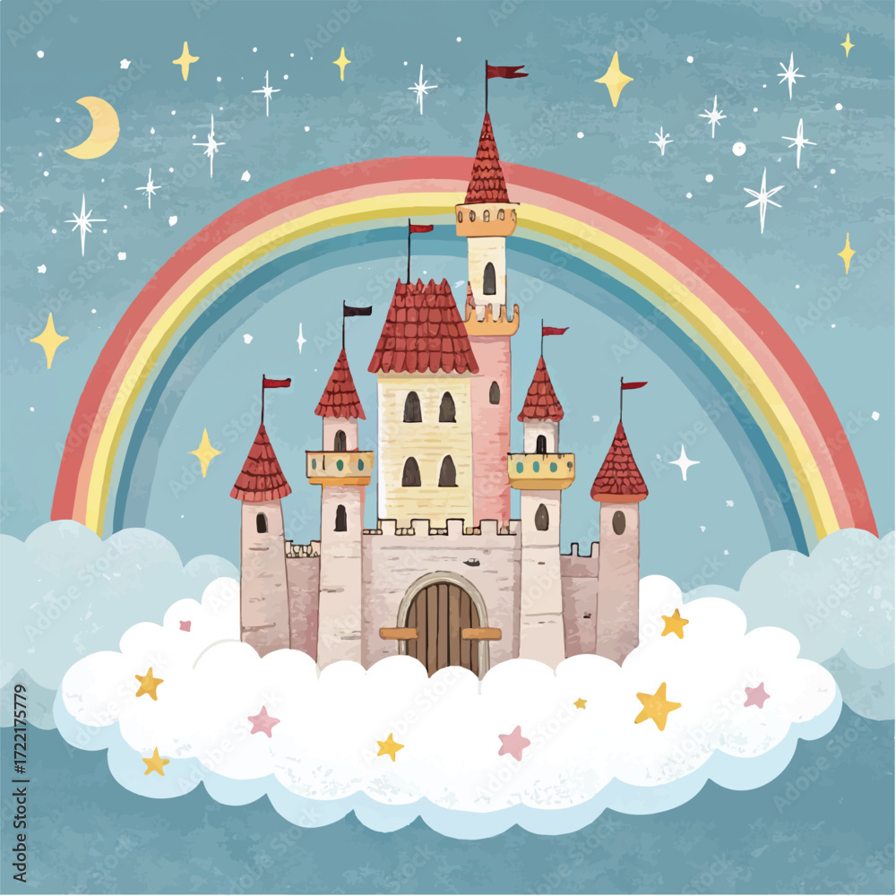 Naklejka premium castle in the clouds