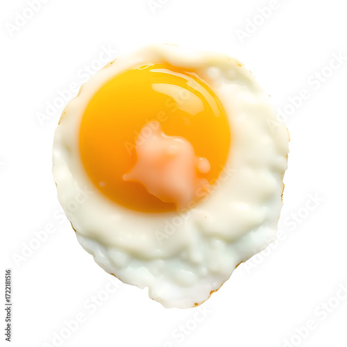  perfectly cooked sunny side up fried egg isolated