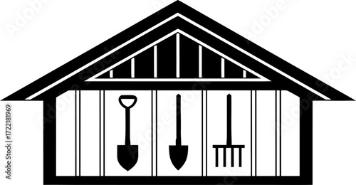 Silhouette of Tool Shed