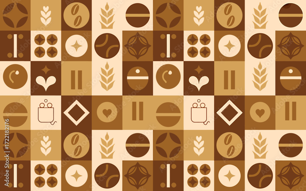 Fototapeta premium Abstract geometric seamless pattern design in blue and white