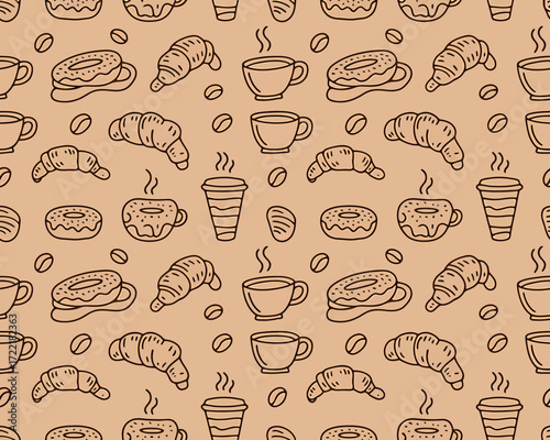 Wallpaper Mural Abstract organic shapes seamless pattern design Torontodigital.ca