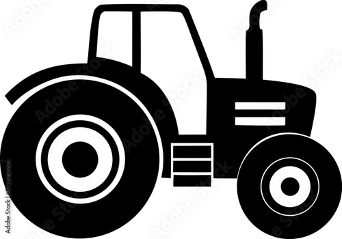 Silhouette of Farming Tractor. Tractor Illustration vector