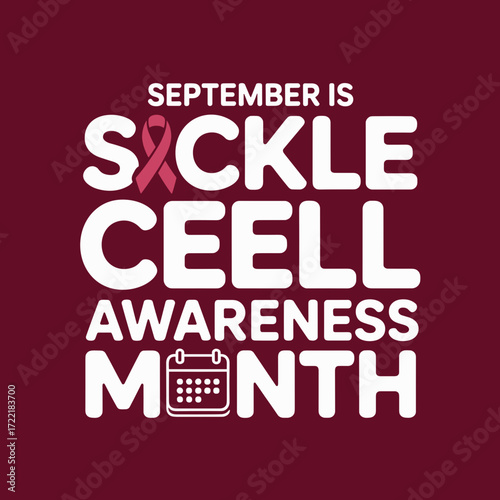 September Is Sickle Cell Awareness Month Poster