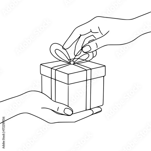 hands holding gift box