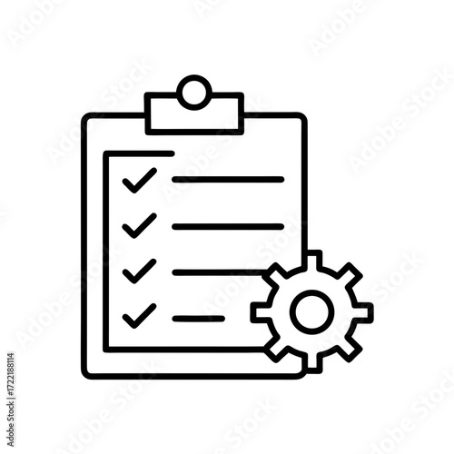 Checklist with gear mechanism