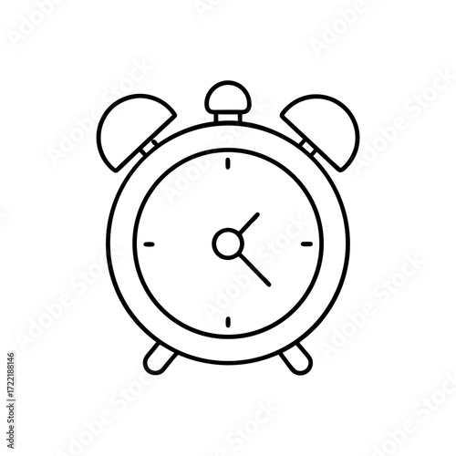 Outline drawing of alarm clock