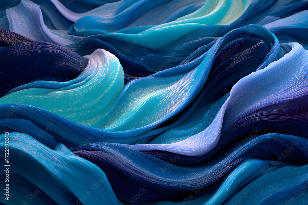 Obraz premium abstract aerial view background of blue waves