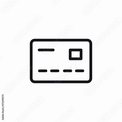 bank card icon sign vector