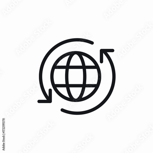 around the world icon sign vector