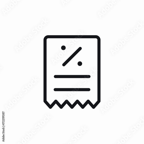 bill check discount icon sign vector