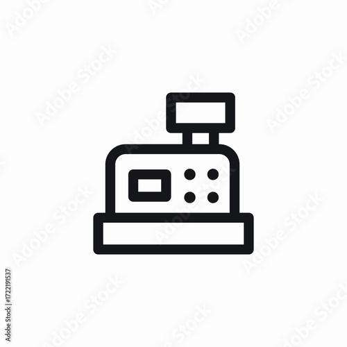 cash register icon sign vector