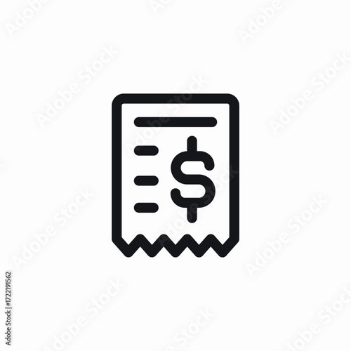 check bill icon sign vector