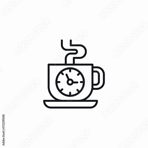 coffee time icon sign vector