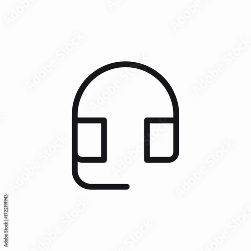 headset support center icon sign vector