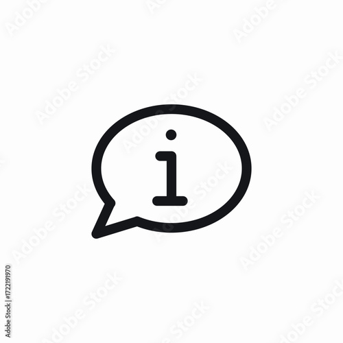 information faq speech bubble icon sign vector