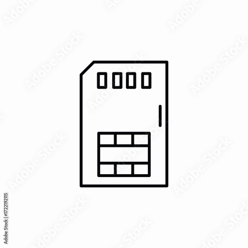 memory card sd icon sign vector