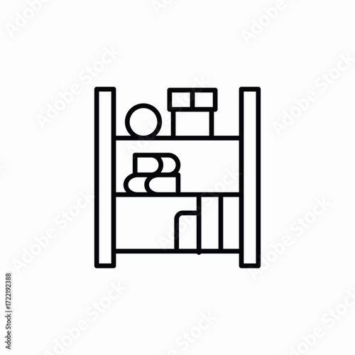 shelf cabinet icon sign vector
