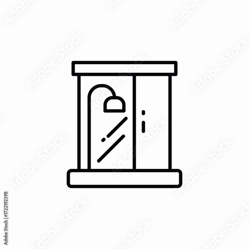 shower cabin icon sign vector