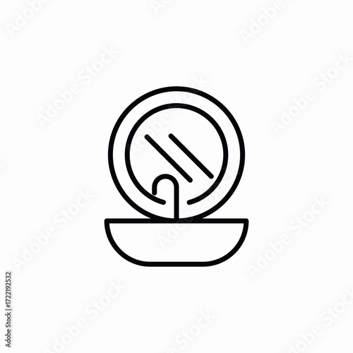 wash basin icon sign vector