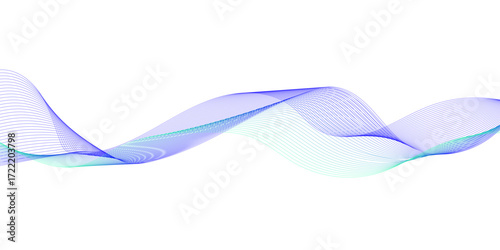 Abstract digital future technology concept blue smooth lines background. Wavy curve lines and . frequency sound wave, twisted curve lines background. Banner design.	
