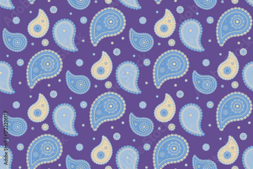 Page draw, flowing seamless pattern. Sketching damask at repeating bohemian. Herbal arabic medallion henna.
