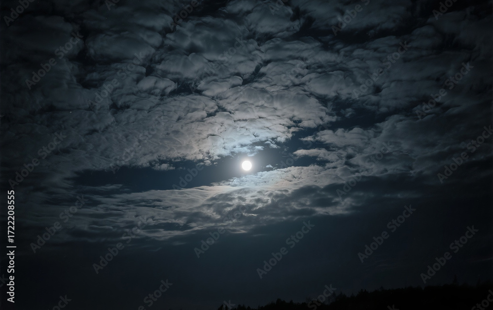 Fototapeta premium full moon over the sea
