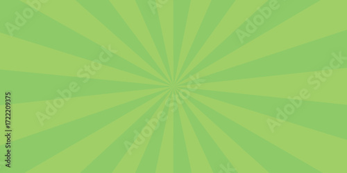 Light Green Sunburst Radial Stripes Background vector
