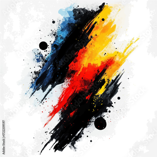 Indie Poster, watercolor painting vector, isolated on a white background.