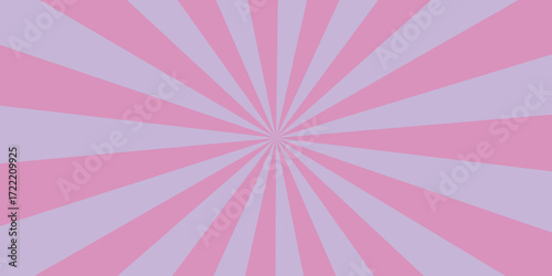 Pink Lavender Sunburst Radiating Stripes Background