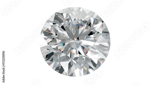Schilderij op canvas Shining white diamond , transparent background
