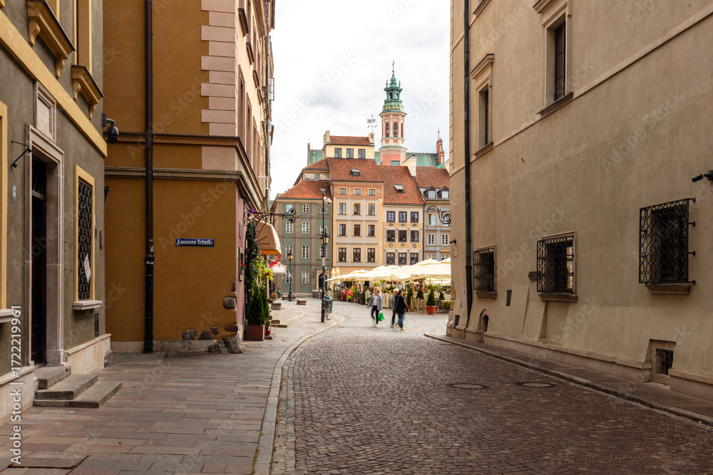 Naklejka premium Warszawa, Stare Miasto, zabytkowa zabudowa stolicy Polski