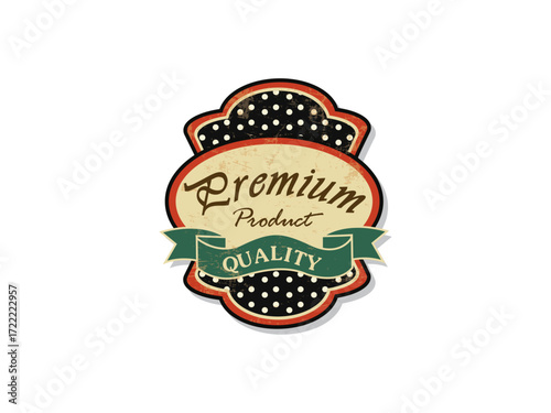 vector illustration of a vintage label
