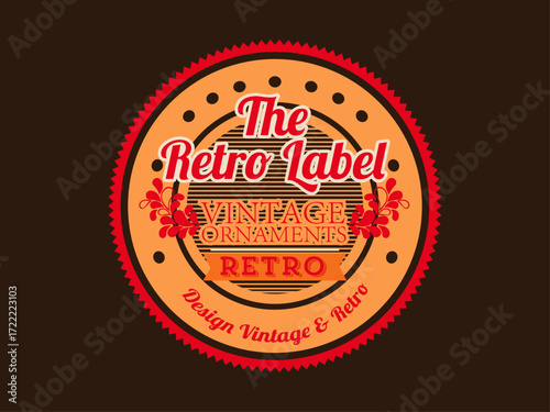 Retro Stamp Vintage Label Badge Logo Vector – Classic Trademark Design