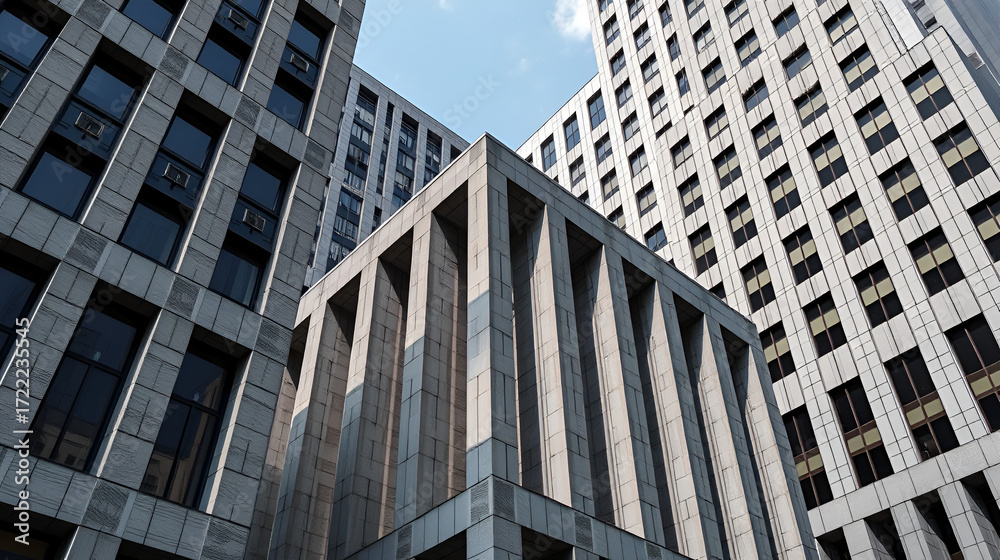 Naklejka premium architecture,design,city, concrete,detail,cube,starkly massive blocks.