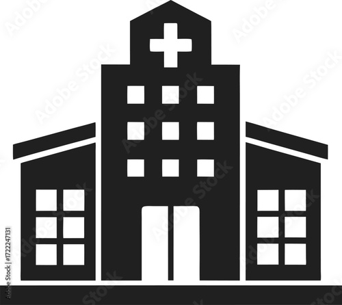 Hospital building icon