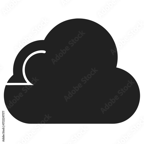 Black cloud icon