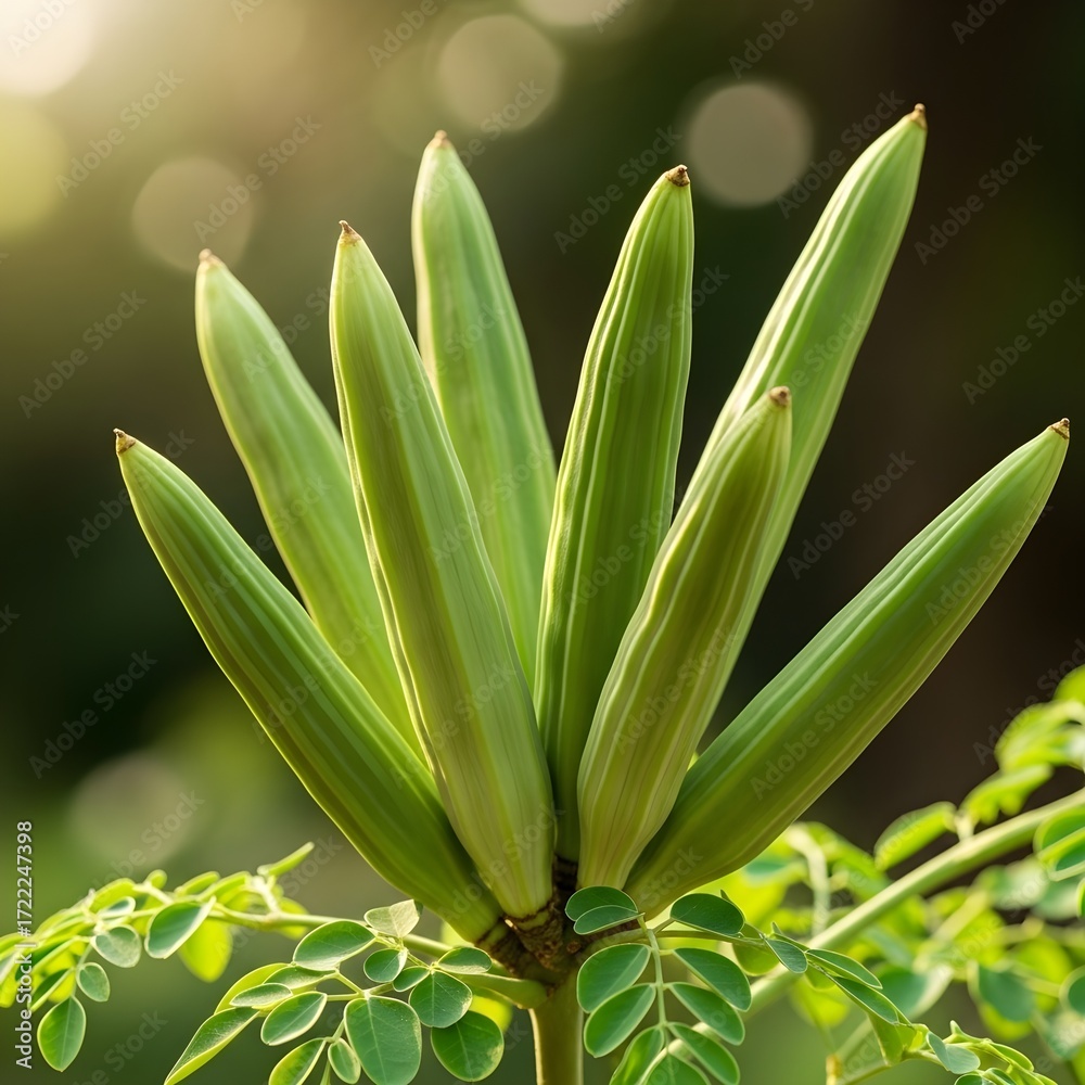 Obraz premium moringa fruit on the tree