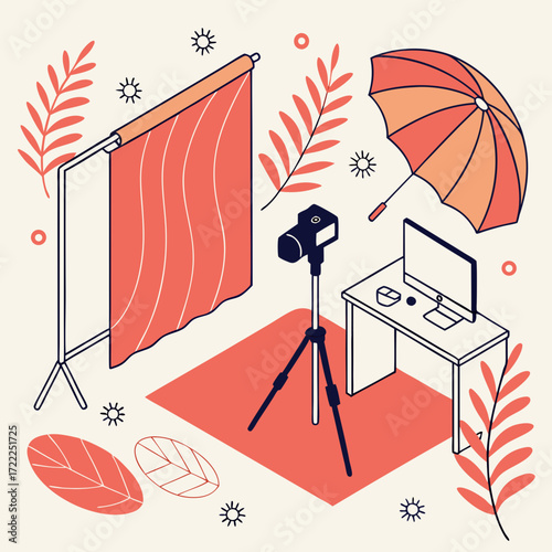 vector illustration of a woman in the park