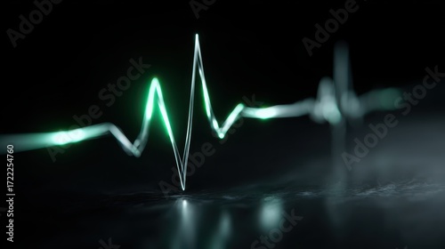 Abstract heartbeat waveform...