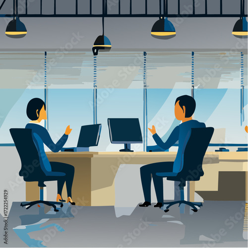 candid professional discussion in workspace capturing diverse colleagues engaged in thoughtful conversation with soft natural light and uncluttered composition for corporate storytelling