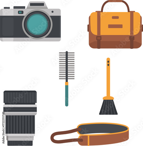 Collection of photography equipment and accessories